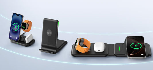 complete wireless charging system with iPhone, Watch, and AirPods