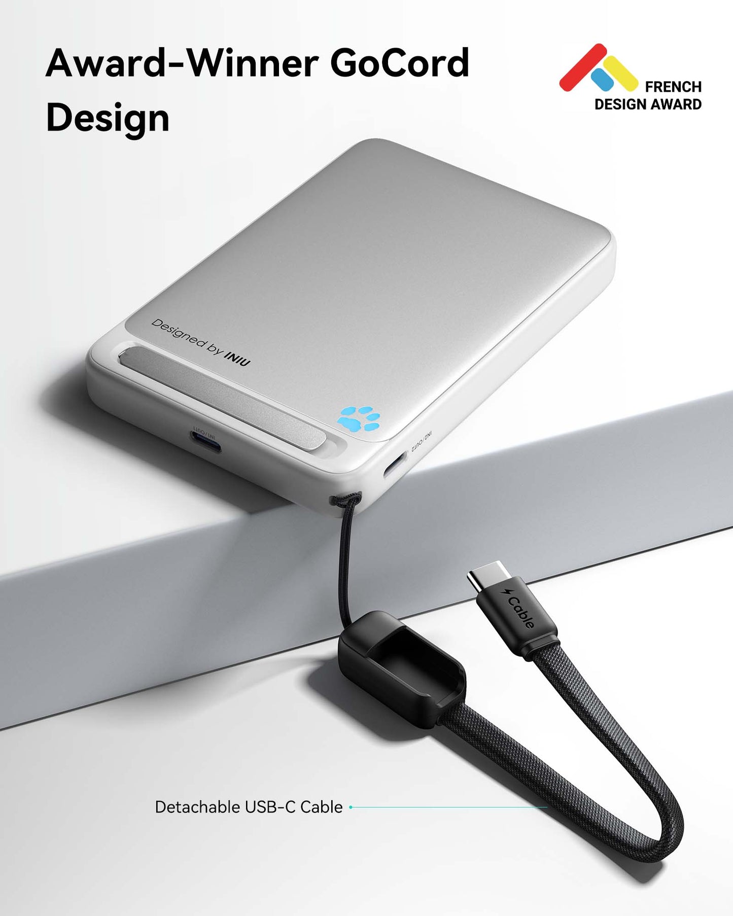 INIU SnapGo P73-E1 Wireless Charger Qi2 15W 10,000mAh