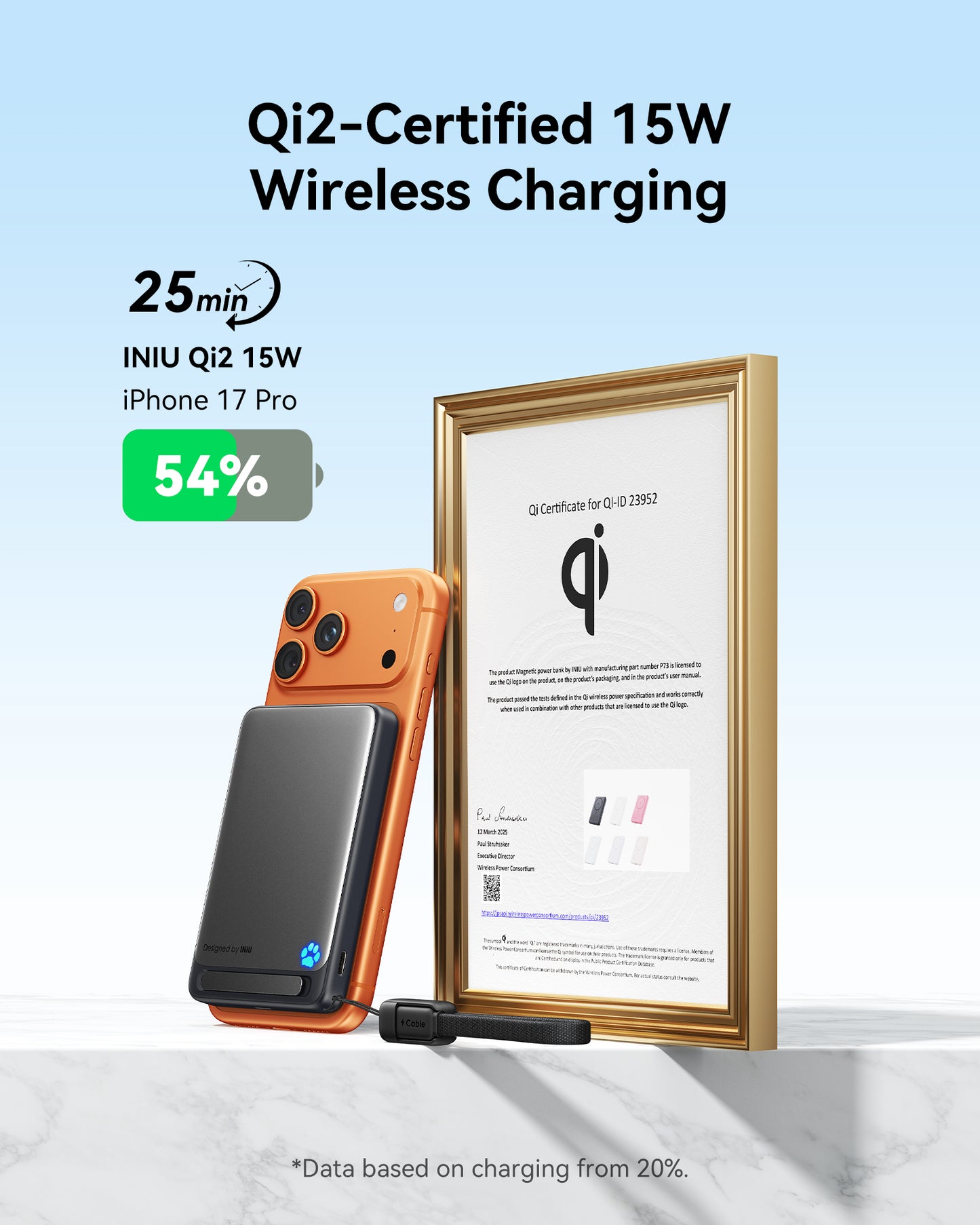 INIU SnapGo P73-E1 無線行動電源 Qi2 15W 10000mAh