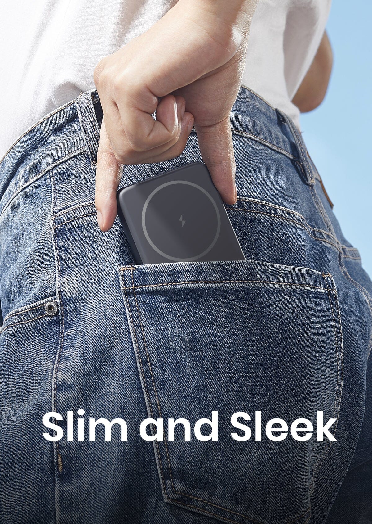 INIU B7 Power Bank: Slim and Sleek, magnetic charger fits perfectly in a pocket, easy portable charging