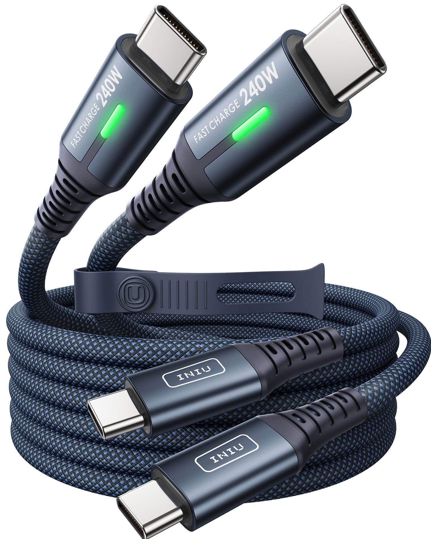 INIU D7CC 240W USB C to C Cable (6.6ft, 2-Pack)