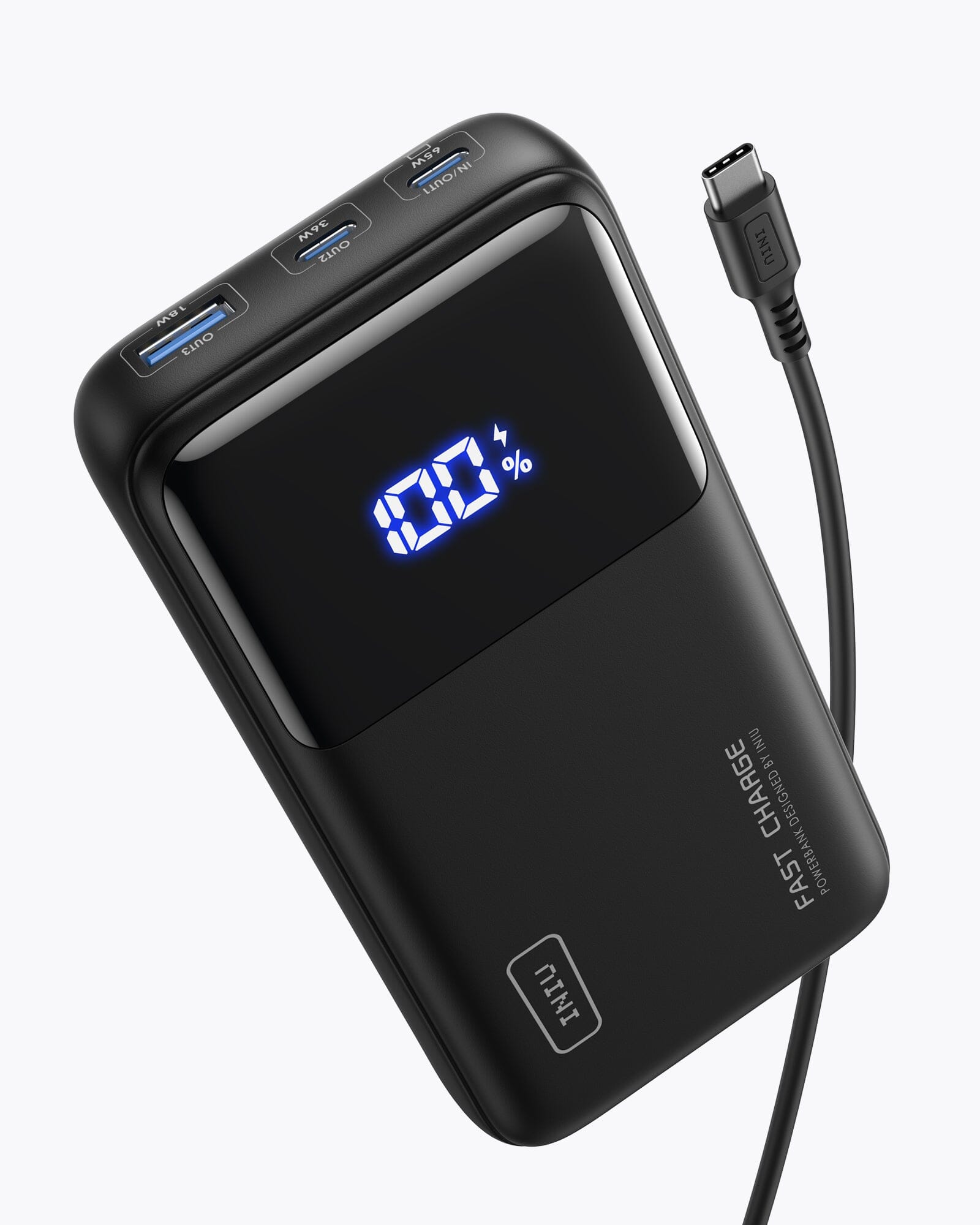 Review: INIU Portable Charger, 45W PD QC Fast Charging USB C LED Display Power  Bank, 15000mAh 