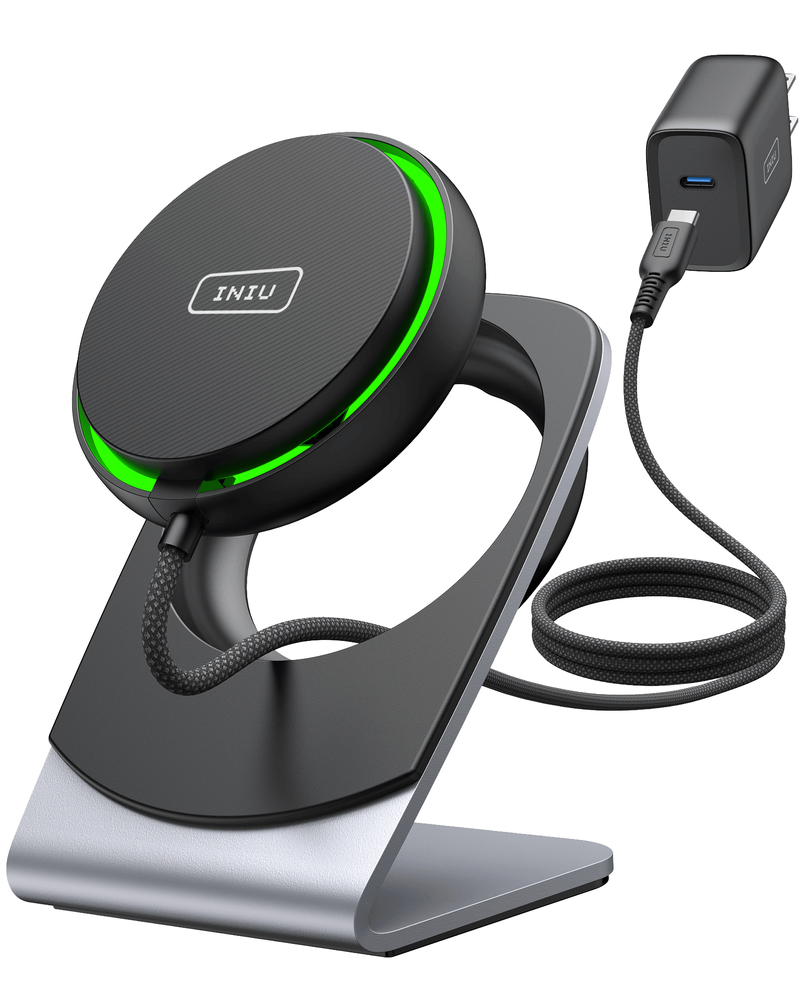 INIU WI213 Chargeur Magsafe, 15W Charge Rapide avec Ventilateur