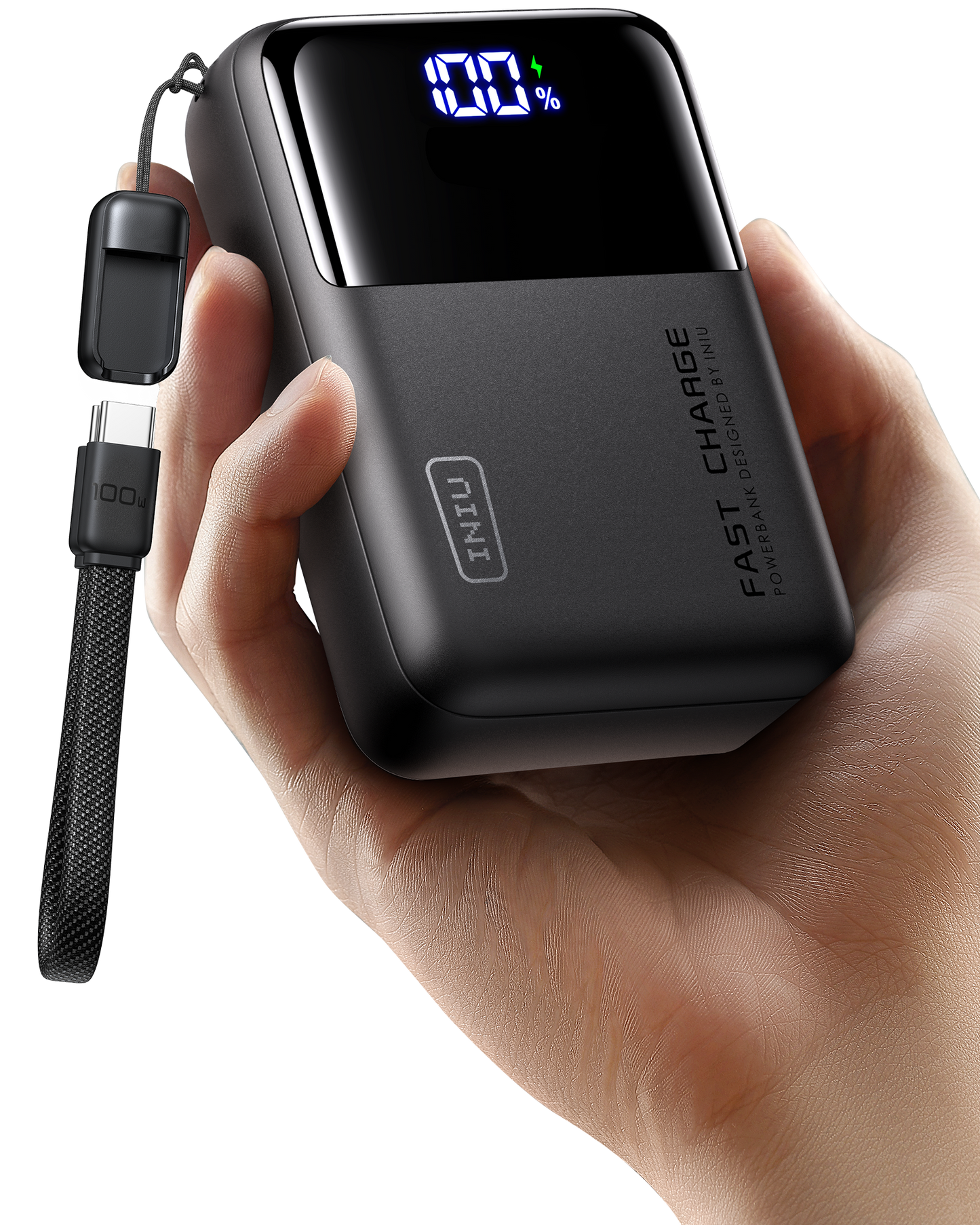 INIU Batería externa Cougar P63 para portátil, la más pequeña, de 25000 mAh y 100 W.