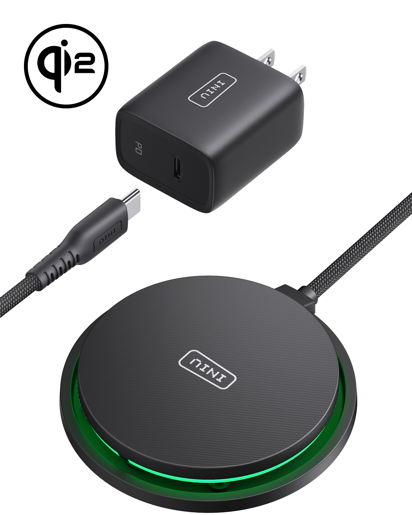 INIU W11-E1 Qi2 15W Magnetic LED Wireless Charger
