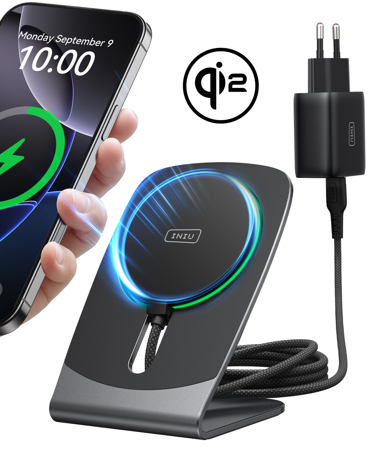INIU W21-E1 Qi2 15W 磁吸無線充電器