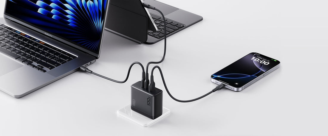 INIU GaN charger charge 3 devices at once