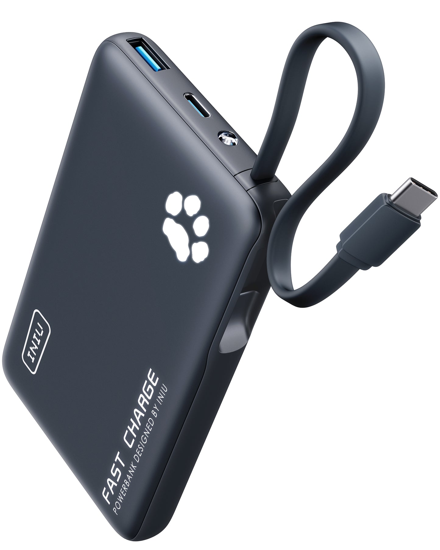 INIU Pawsible P41L-E1 Power Bank with Build in Cable Slimmest 20W 10000mAh