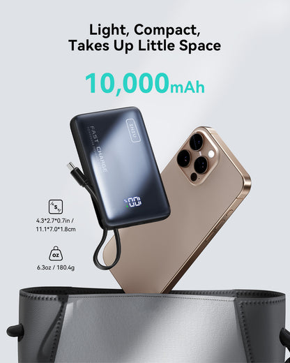 INIU Chargeur portable, batterie externe compacte 10 000 mAh PD 20 W