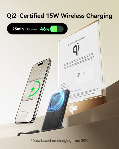 Banco de energía INIU SnapGo P71-E1 Magsafe Qi2 de 15 W, el más delgado de 5000 mAh