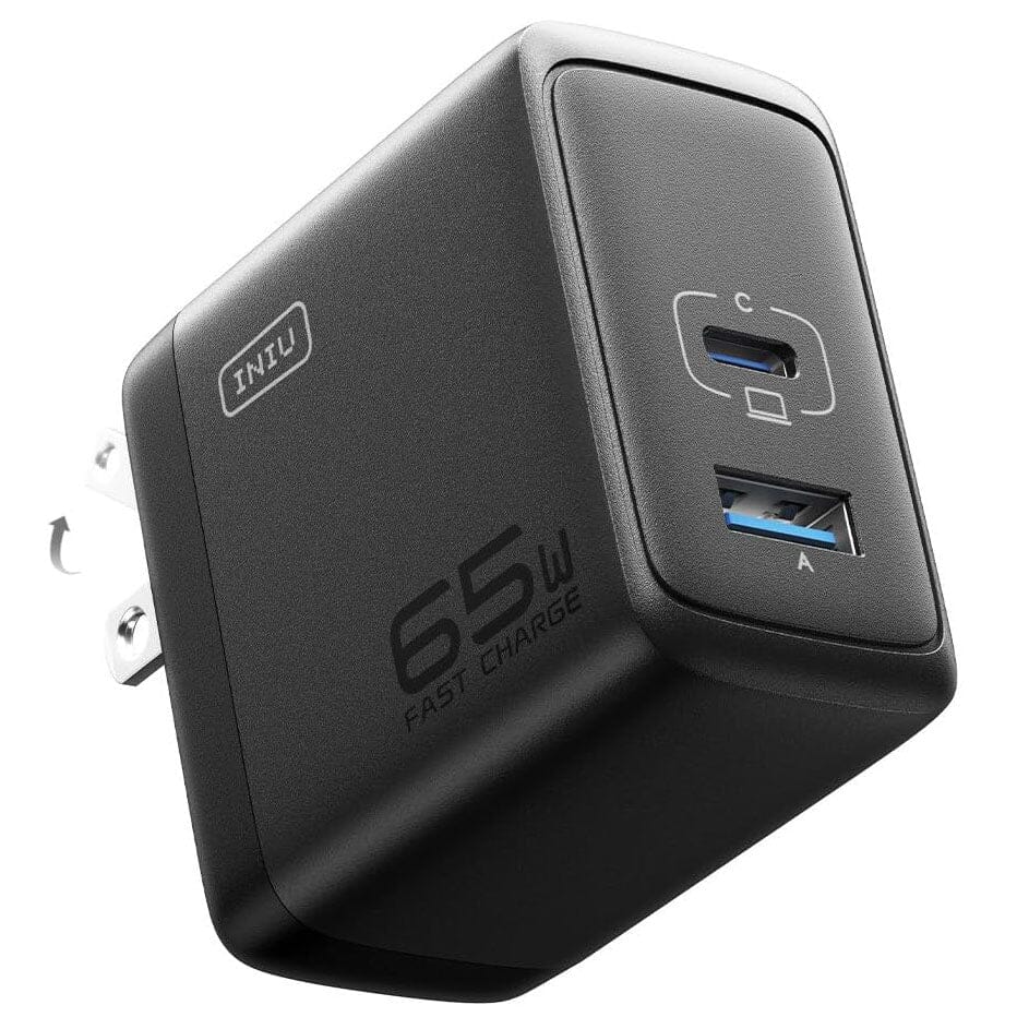 INIU 65W GaN USB-A USB-C Wand ladegerät für MacBook Pro/Air iPad iPhone Steam Deck und mehr