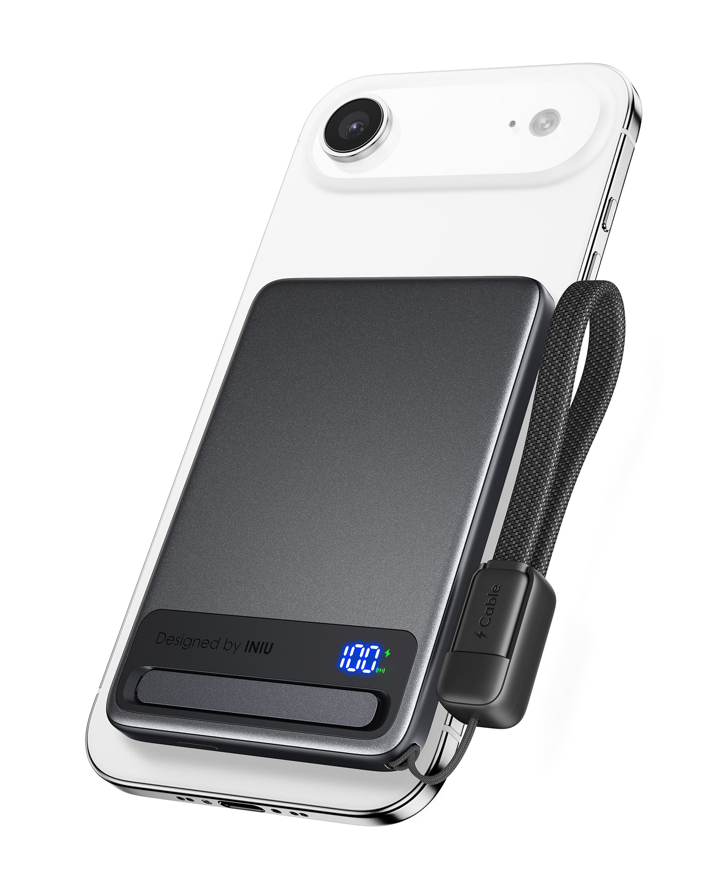 INIU Batterie externe magnétique Qi2, le chargeur portable 5000 mAh le plus fin du marché