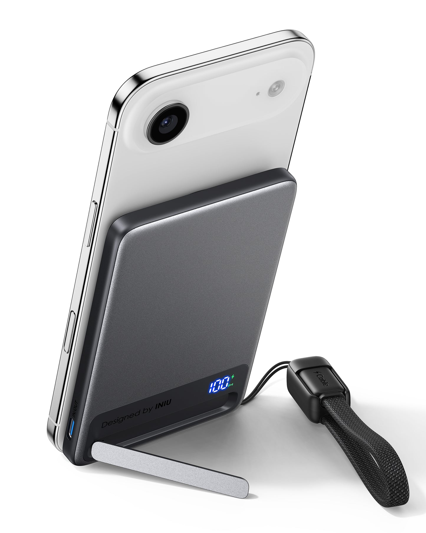 INIU Batterie externe magnétique Qi2, le chargeur portable 5000 mAh le plus fin du marché