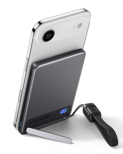 INIU Batterie externe magnétique Qi2, le chargeur portable 5000 mAh le plus fin du marché