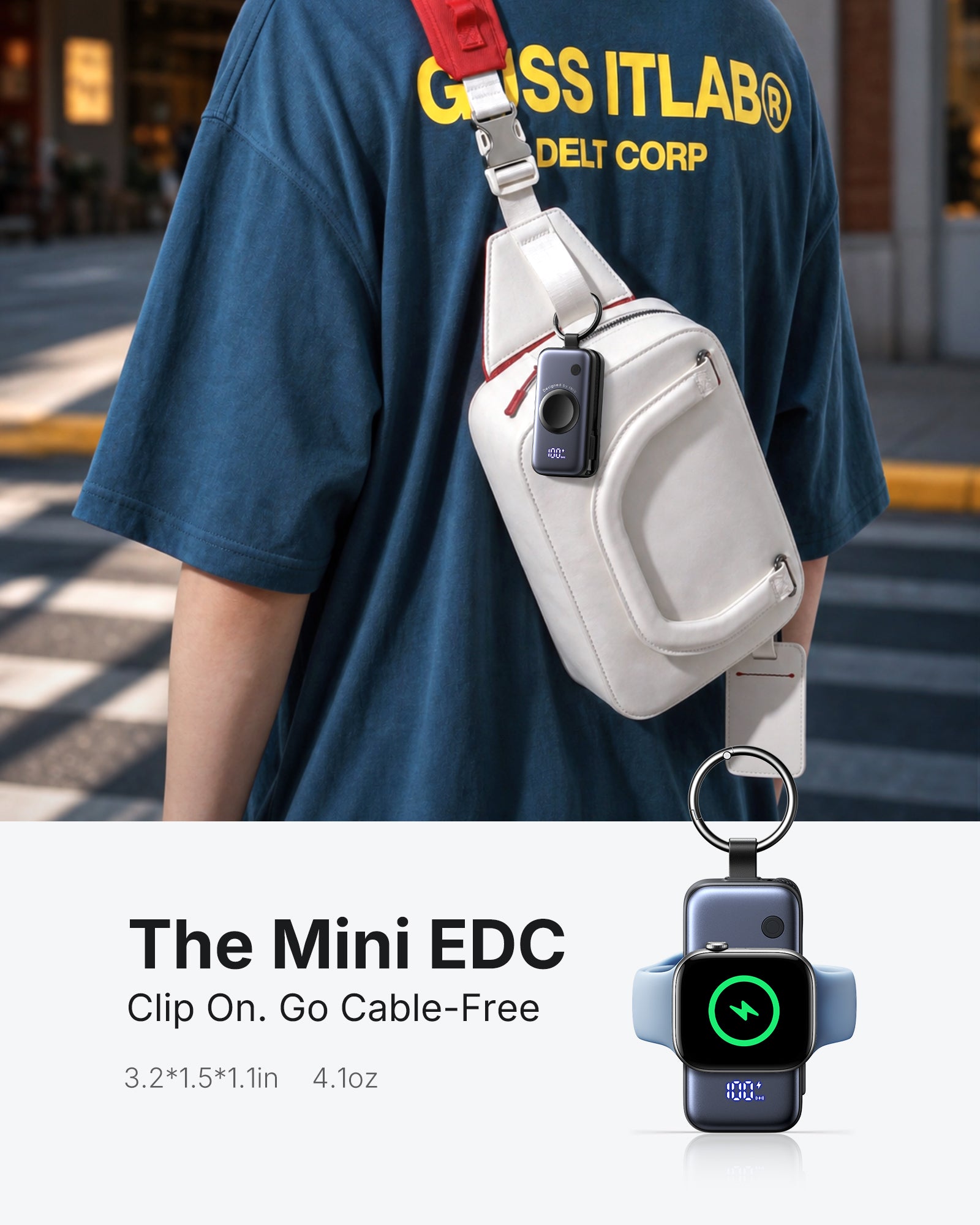 INIU SnapGo P81 行動電源，適用於 iWatch，5W 功率，5000mAh 容量