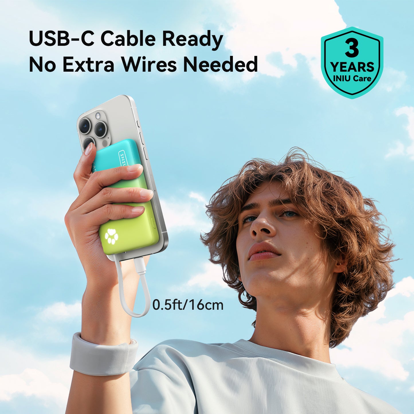 INIU Pawsible P41L-E2 Power Bank Slimmest 45W 10000mAh (2-Pack)
