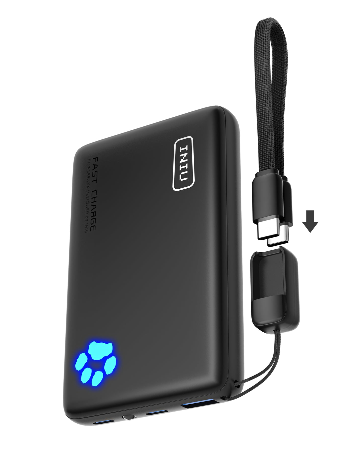 [New] Banco de energía INIU Pawsible P41, carga rápida, 22,5 W, 10 000 mAh