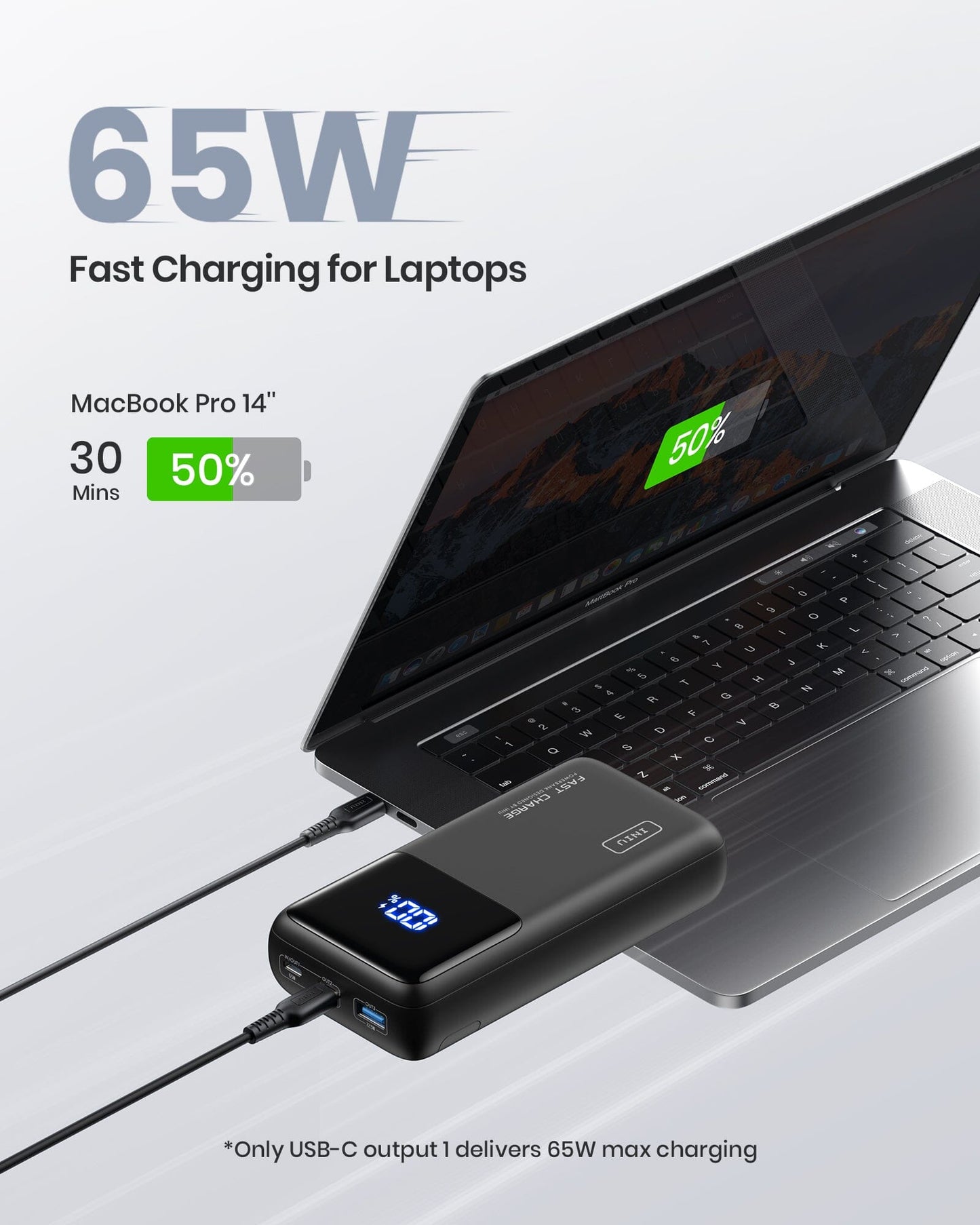 INIU B63 (25000mAh), Design for Laptop,Compatible with iPhone 14 13 12 Pro Samsung S21 Google LG iPad Tablet, etc.