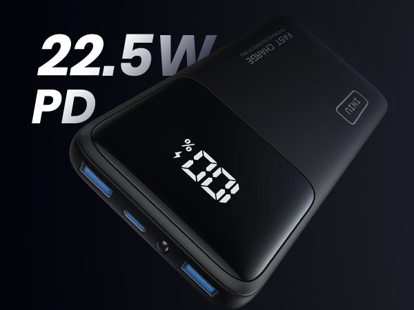 INIU 22.5W Power Bank 10000mAh Slim USB C Portable Charger Fast