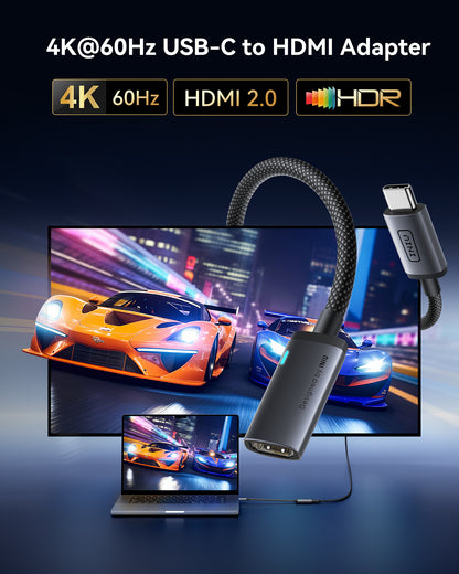 INIU Adaptador USB-C a HDMI C60 4K 60 Hz para iPhone y MacBook