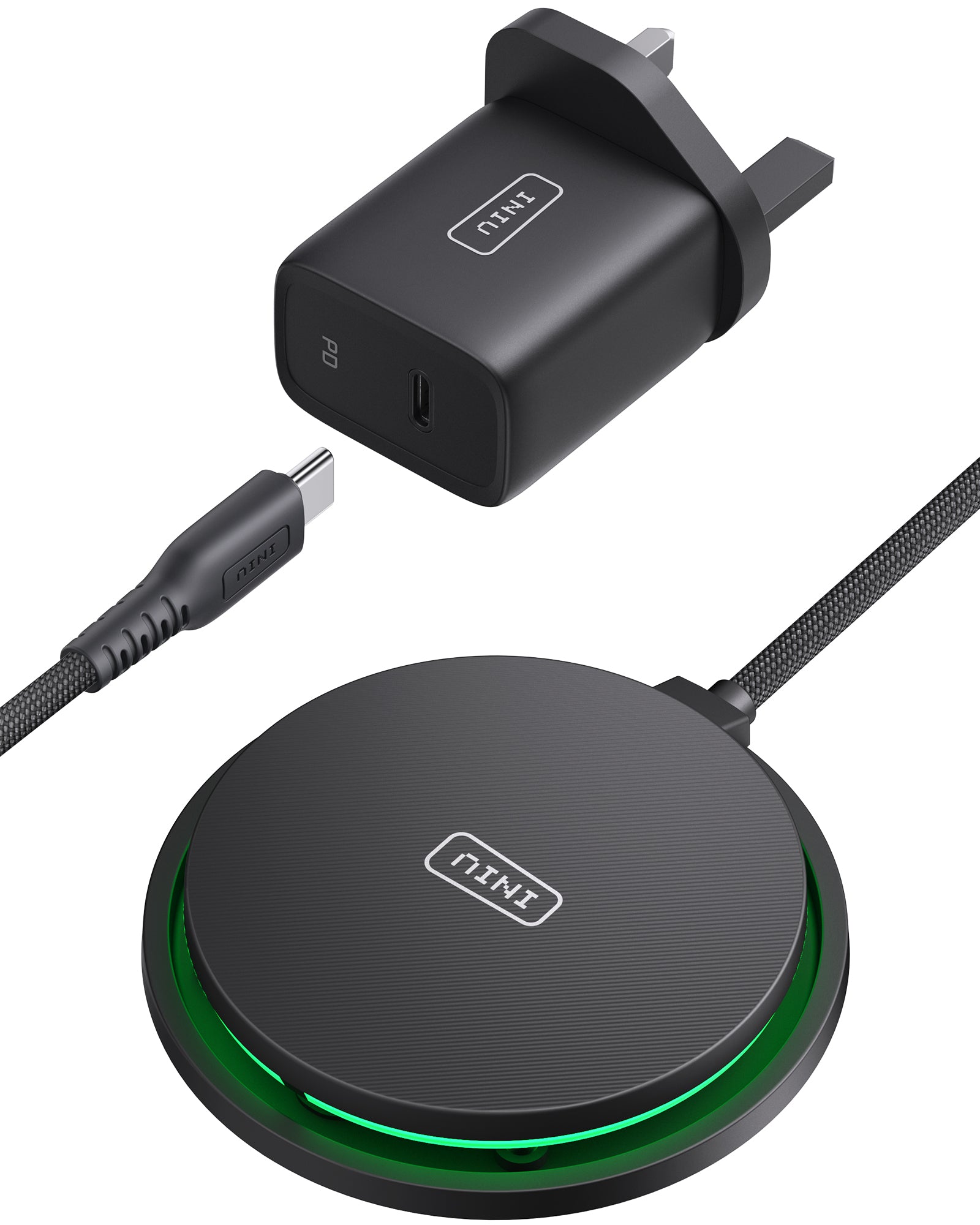 INIU W11-E1 Qi2 15W Magnetic LED Wireless Charger