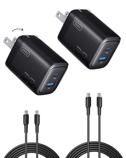 INIU A12-E1 Charger (2-pack,With Cable)
