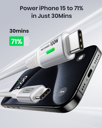 Cable USB C a C INIU D5CC blanco 100 W