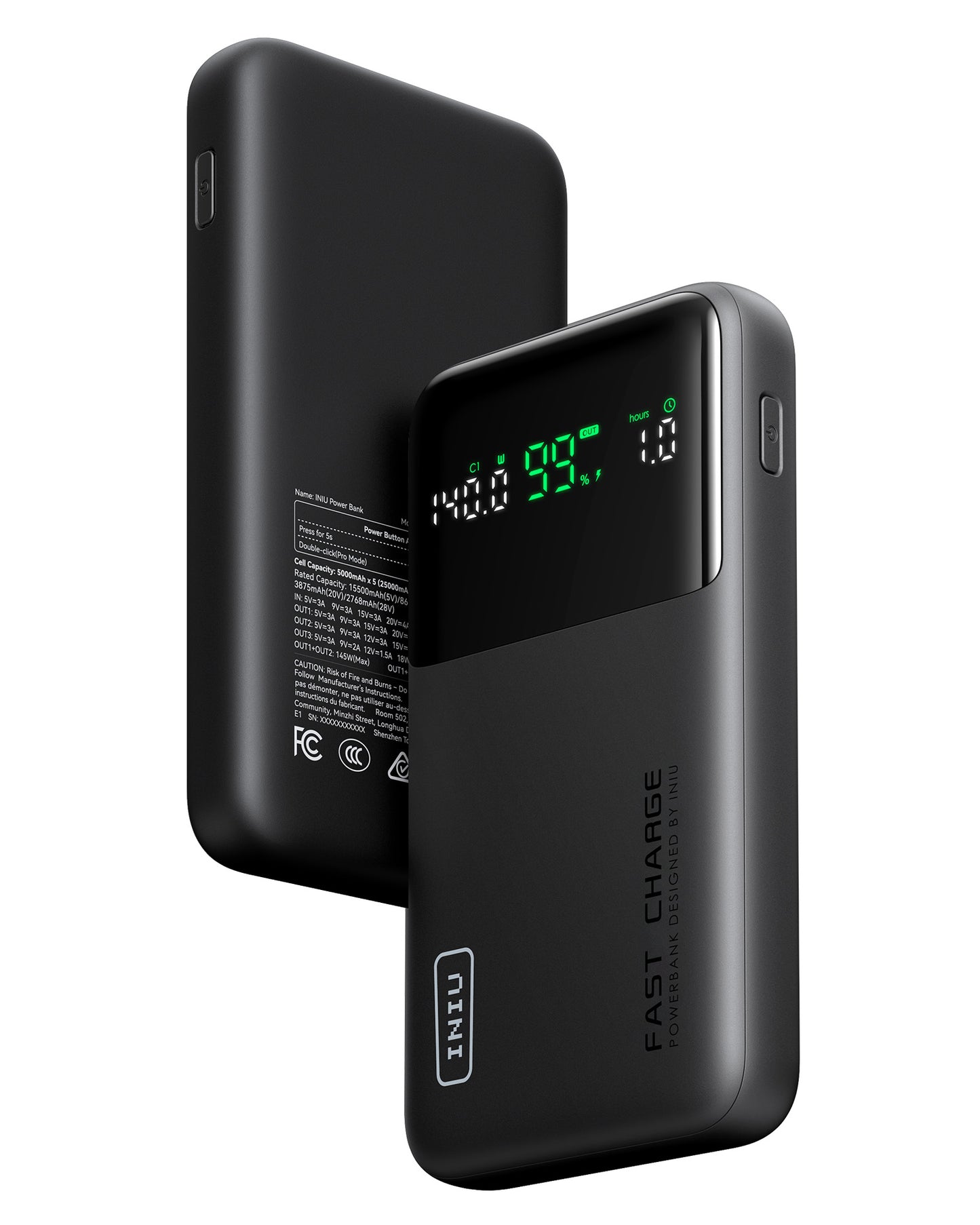 Banco de energía INIU Cougar P64-E1, el más rápido, 140 W, 25 000 mAh