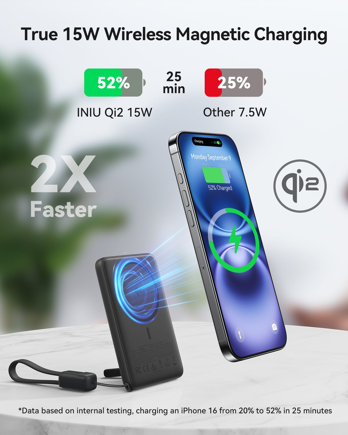 [New] Banco de energía INIU SnapGo P71-E1 Magsafe Qi2 de 15 W, el más delgado de 5000 mAh