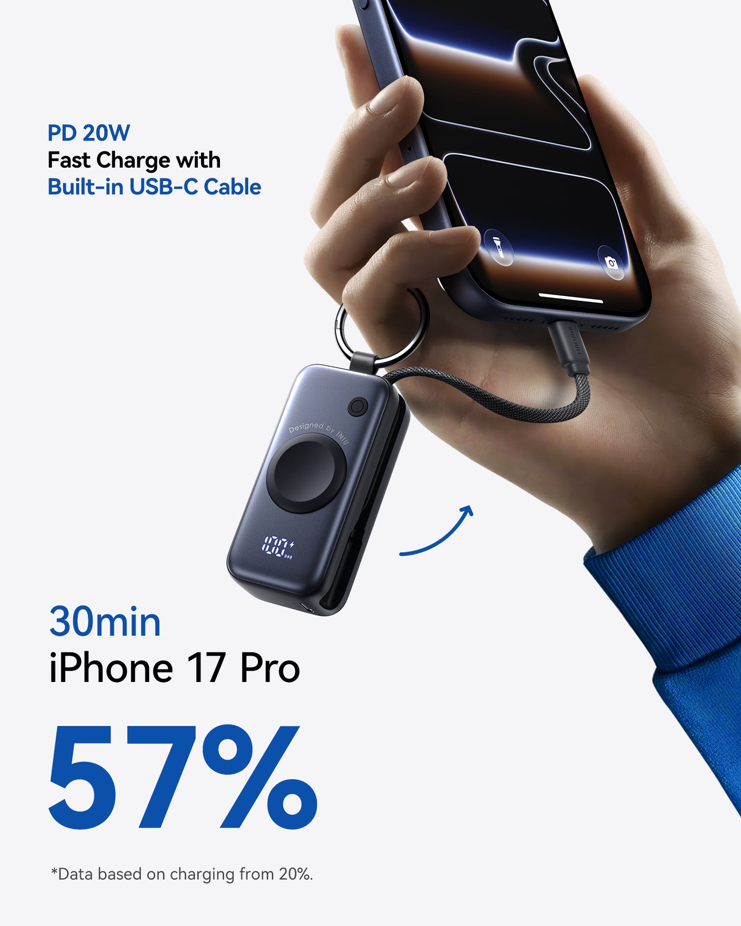 INIU SnapGo P81-E1 5000mAh Power Bank for Apple Watch