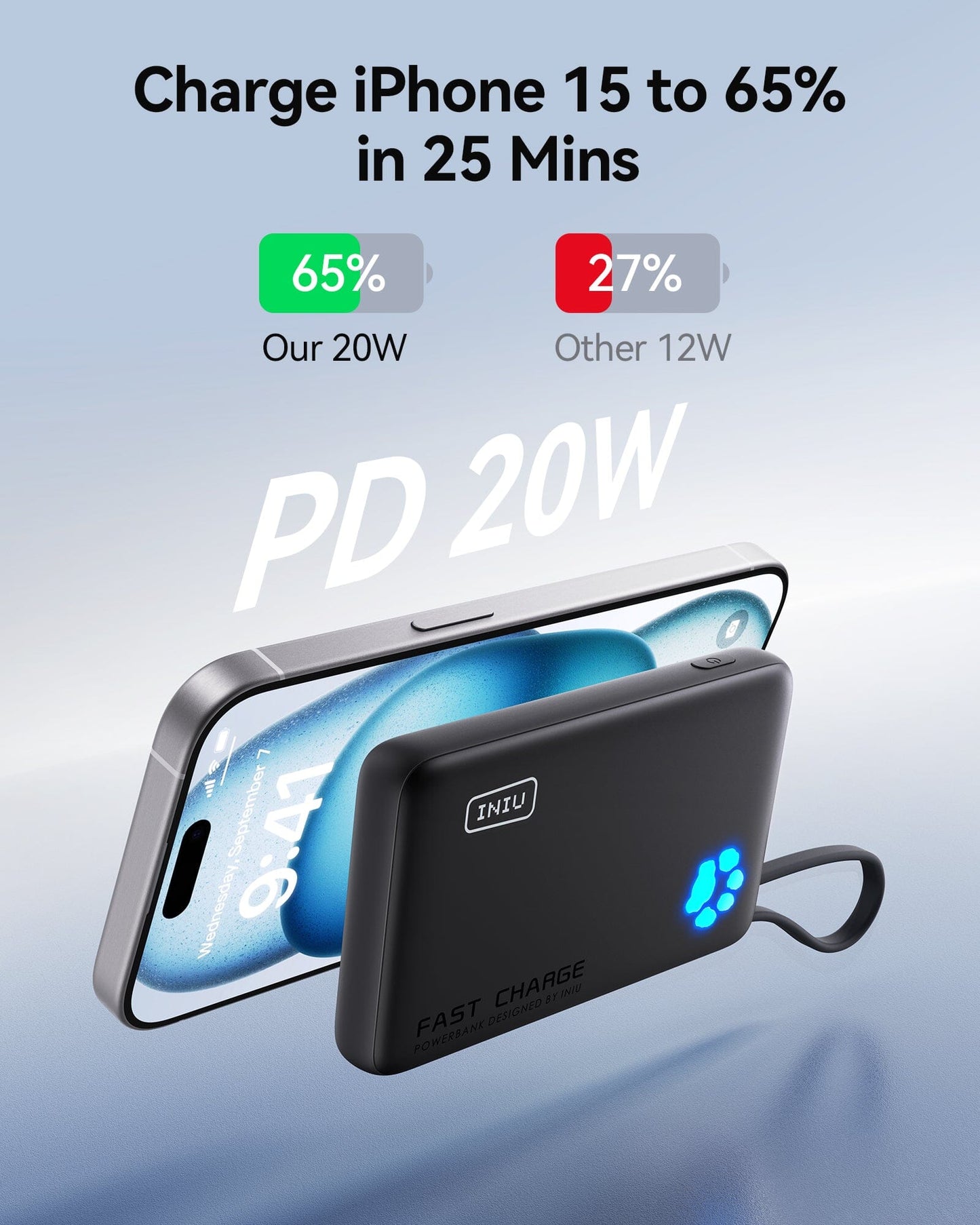 INIU P41L-E1 Banco de energía negro