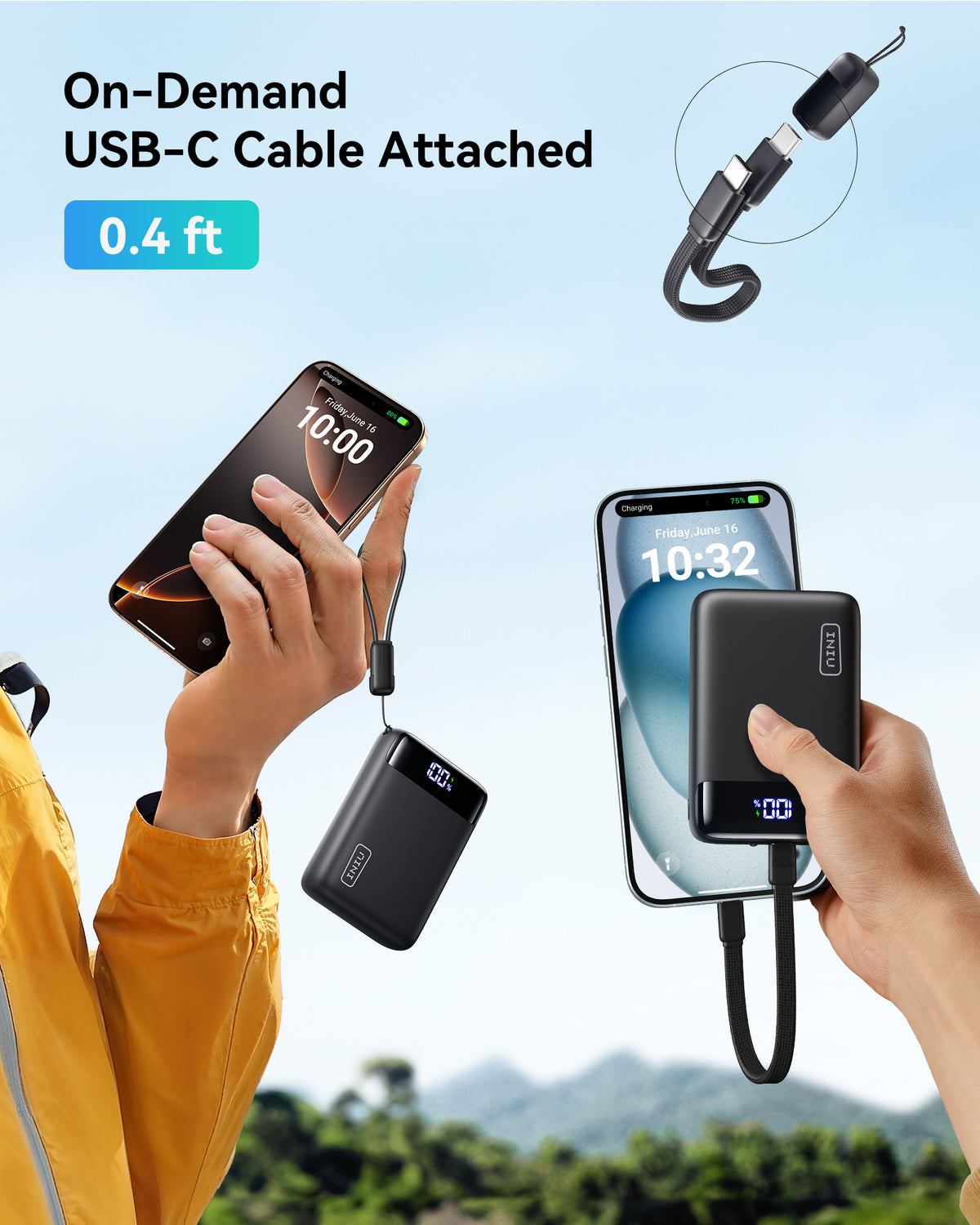 INIU Batería externa compacta de 20000 mAh y 22,5 W.