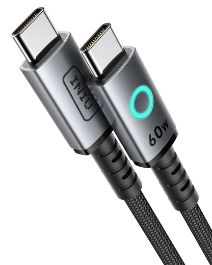 INIU Paquete de 3 cables USB C a USB C de 60 W (0,5 m + 1 m + 2 m)