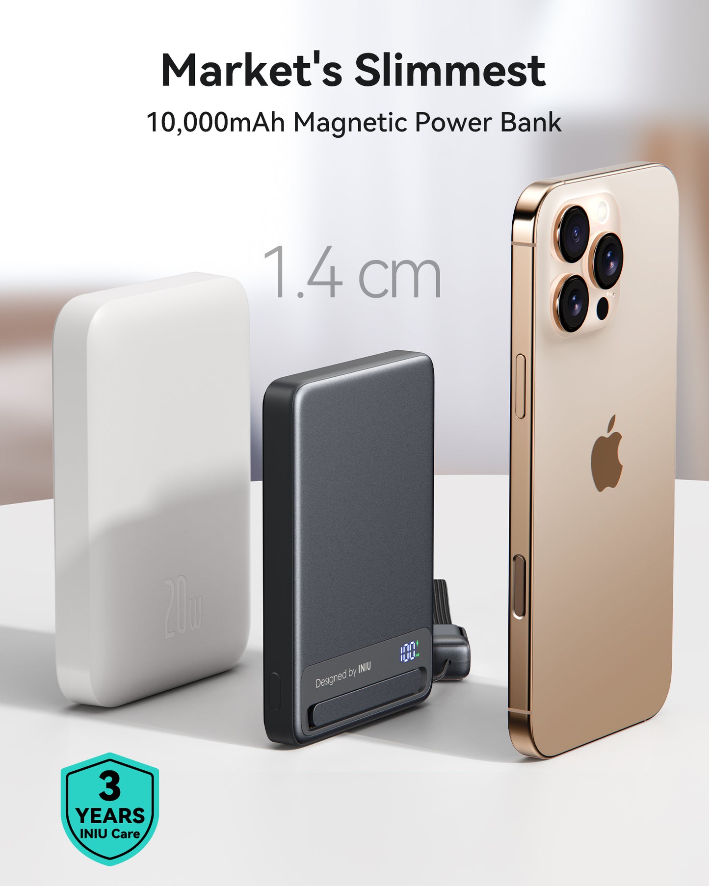 INIU Chargeur sans fil MagPro P76-P1 Qi2 15W 10000mAh