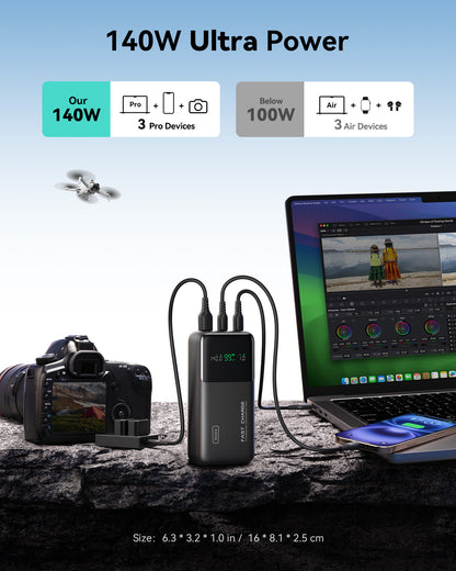 INIU Cougar P64-E1 Power Bank Fastest 140W 25000mAh