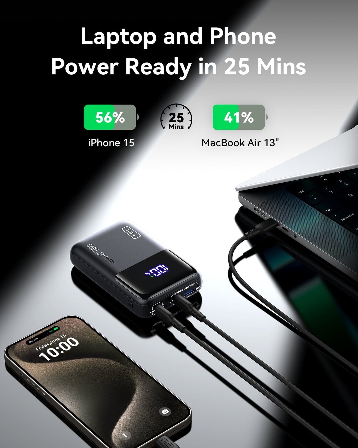INIU Cougar P62-E1 Power Bank Smallest 65W 20000mAh