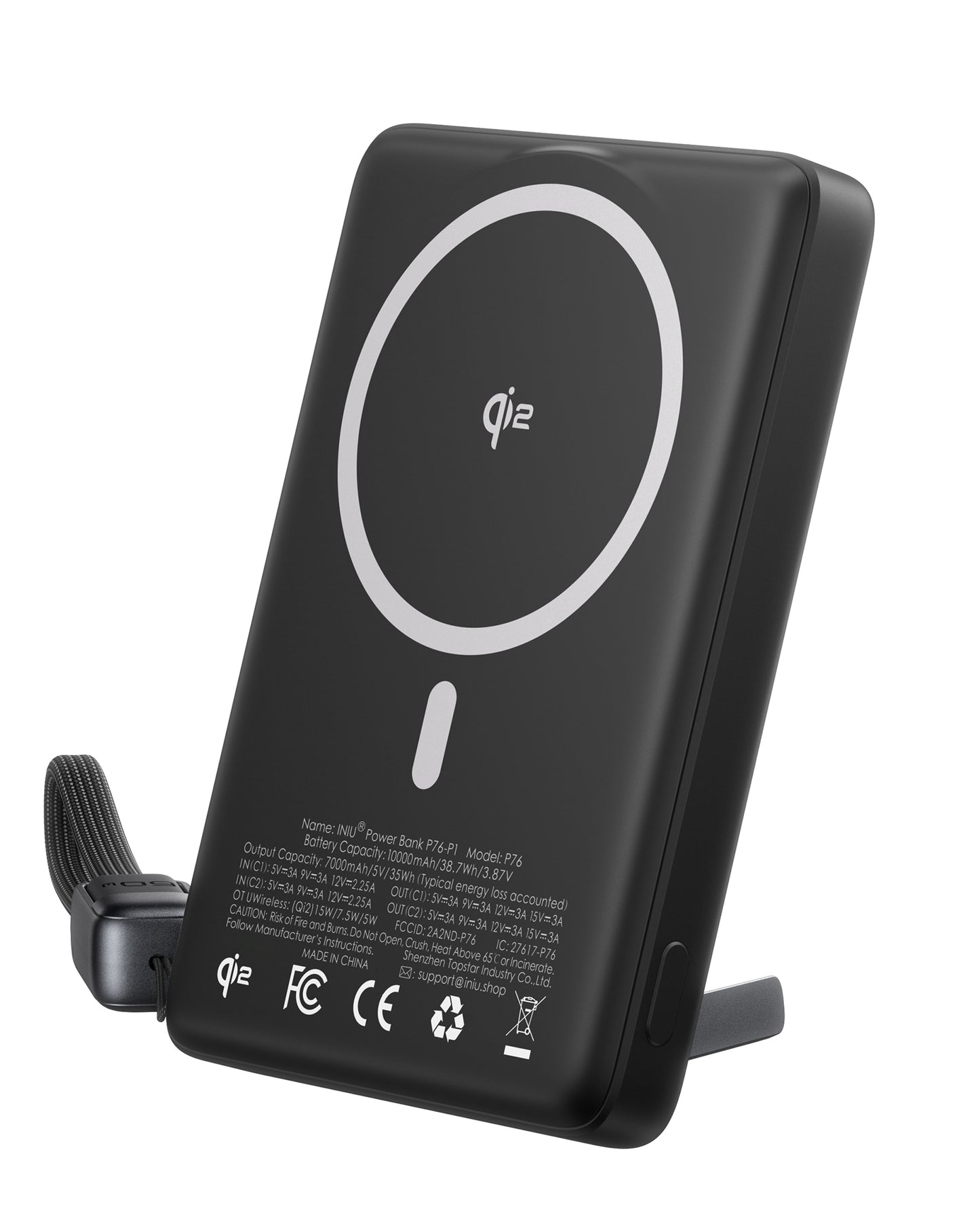 INIU Chargeur sans fil MagPro P76-P1 Qi2 15W 10000mAh