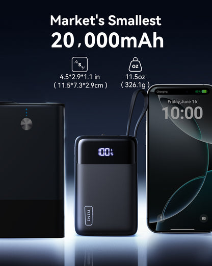 INIUキャリーP51L-E1 パワーバンク 22.5W 20000mAh