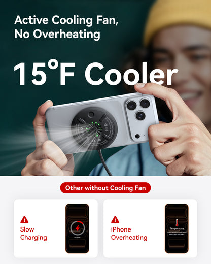 INIU Ładowarka bezprzewodowa Qi2 W11-E1 15 W z magnetyczną diodą LED