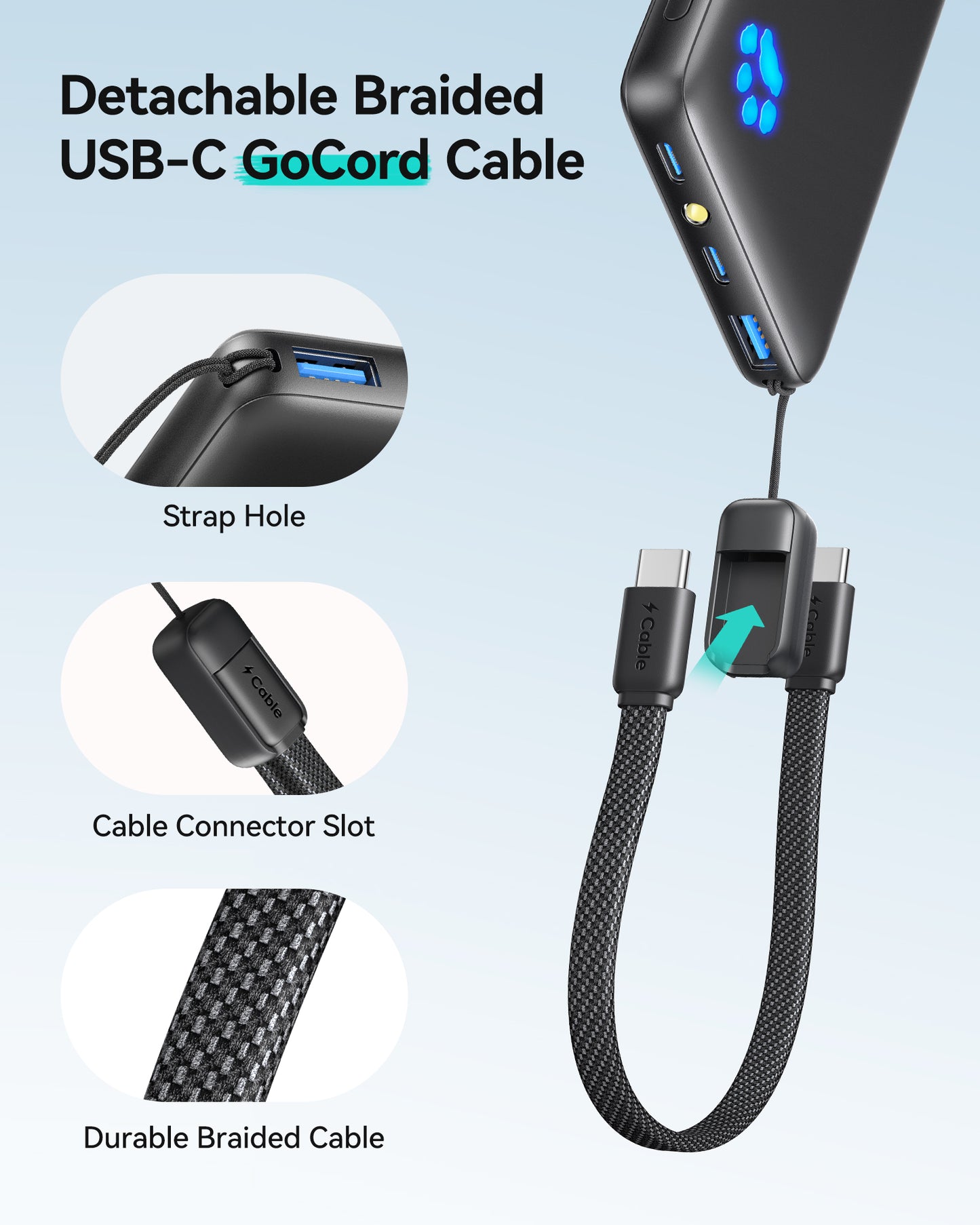 INIU Batterie externe Pawsible P41, charge rapide, 45 W, 10 000 mAh