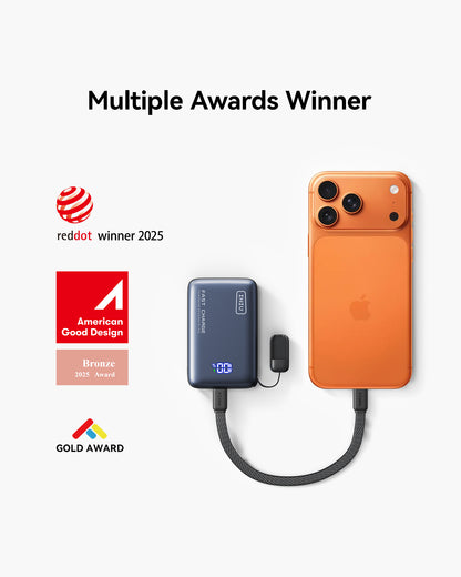 INIU Chargeur portable, batterie externe de 10 000 mAh PD 45 W, format de paume