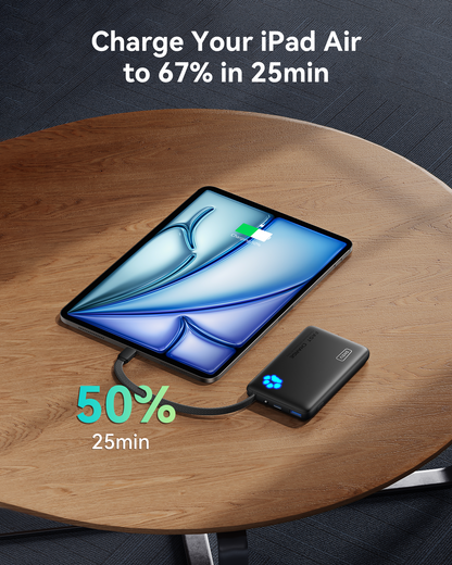 INIU Łapowaty P41L-E2 Power Bank z wbudowanym kablem, najcieńszy 45 W, 10000 mAh