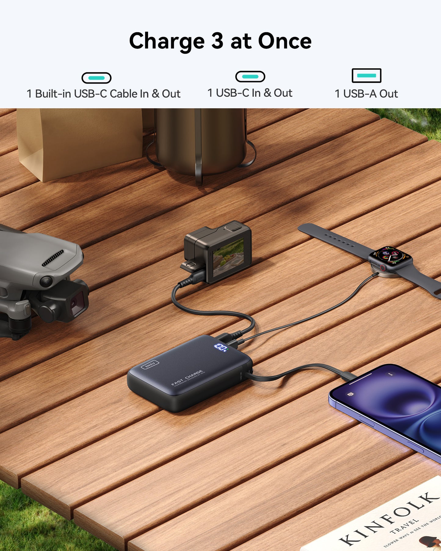 INIU Chargeur portable, batterie externe compacte 20 000 mAh PD 20 W