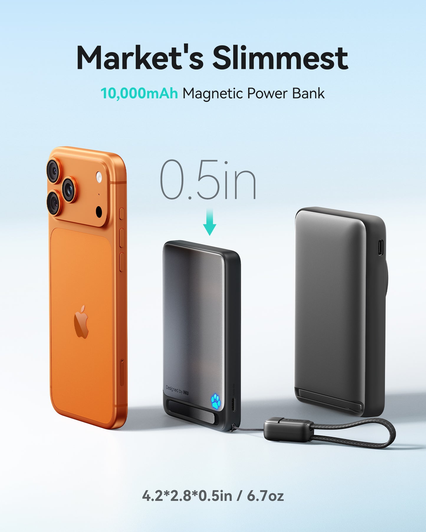 INIU SnapGo P73-E1 無線行動電源 Qi2 15W 10000mAh