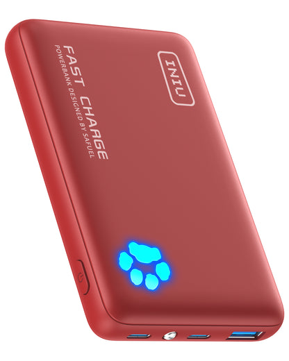 Batterie externe INIU Pawsible P41, charge rapide, 22, 5 W, 10 000 mAh