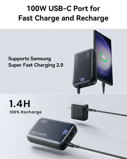 INIU 100W 行動電源 最小巧的 25000mAh 快充便攜式充電器