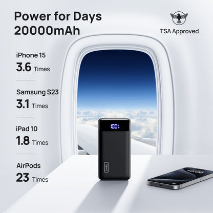Banco de energía INIU B5 de 22,5 W y 20 000 mAh