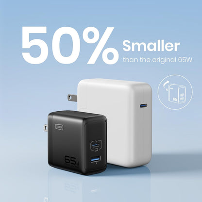 INIU 65W GaN USB-A USB-C Wand ladegerät für MacBook Pro/Air iPad iPhone Steam Deck und mehr