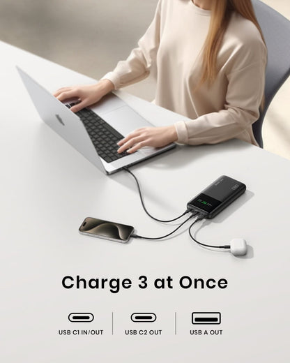 INIU B64 140W 27.000 mAh, carga rápida 1.000 dispositivos, salida máxima 140W de un puerto para el iphone, el ipad, el etc