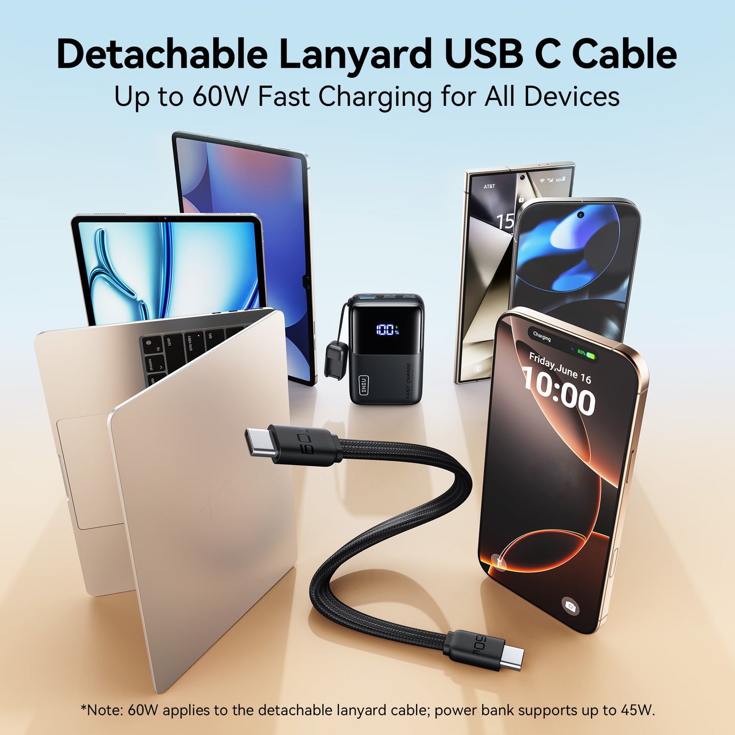 [New] Banco de energía INIU Carry P50-E1 de 45 W, el más pequeño de 10 000 mAh